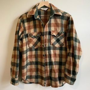 Vintage wool rich wool flannel plaid